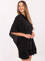 Czarny muślinowy komplet na lato