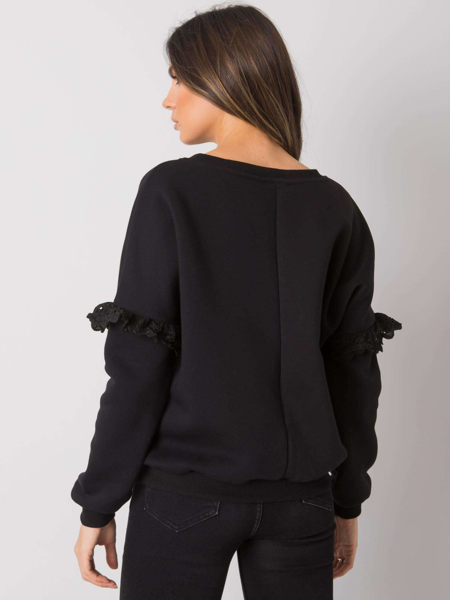 Black hooded sweatshirt for women Alvah RUE PARIS