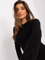 Hurt Czarny sweter damski z bawełny