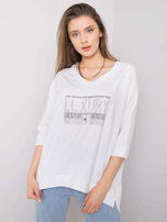 Weiße Bluse mit Applikation Tinsley.