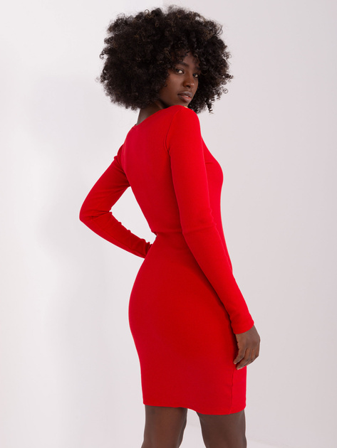 Hurt Czerwona prążkowana sukienka bodycon RUE PARIS