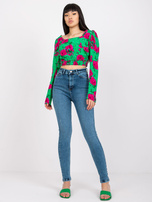 Blaue Jeans mit hohem Bund Lilly.