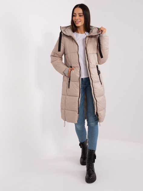 Hurt Beżowa pikowana kurtka zimowa SUBLEVEL