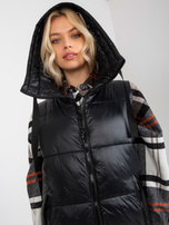 Hurt Czarna długa kamizelka puchowa z pikowaniem FRESH MADE  