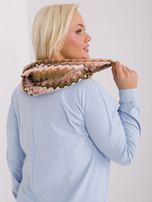 Hurt Jasnoróżowy komin w geometryczne wzory 