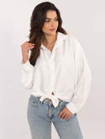 Hurt Biała rozpinana koszula oversize z wiązaniem