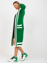 Hurtownia online Zielony długi kardigan oversize RUE PARIS