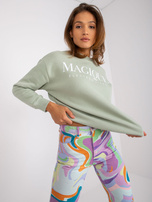 Hellgrüne Sweatjacke ohne Kapuze Alizee SUBLEVEL.