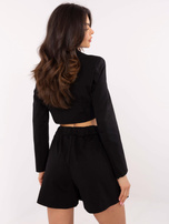 Hurt Czarna krótka marynarka damska od garnituru