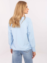Jasnoniebieska casualowa bluzka z bawełny