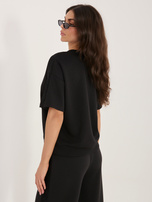 Czarna damska bluzka oversize od kompletu 