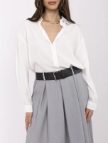 Szara elegancka spódnica z paskiem 