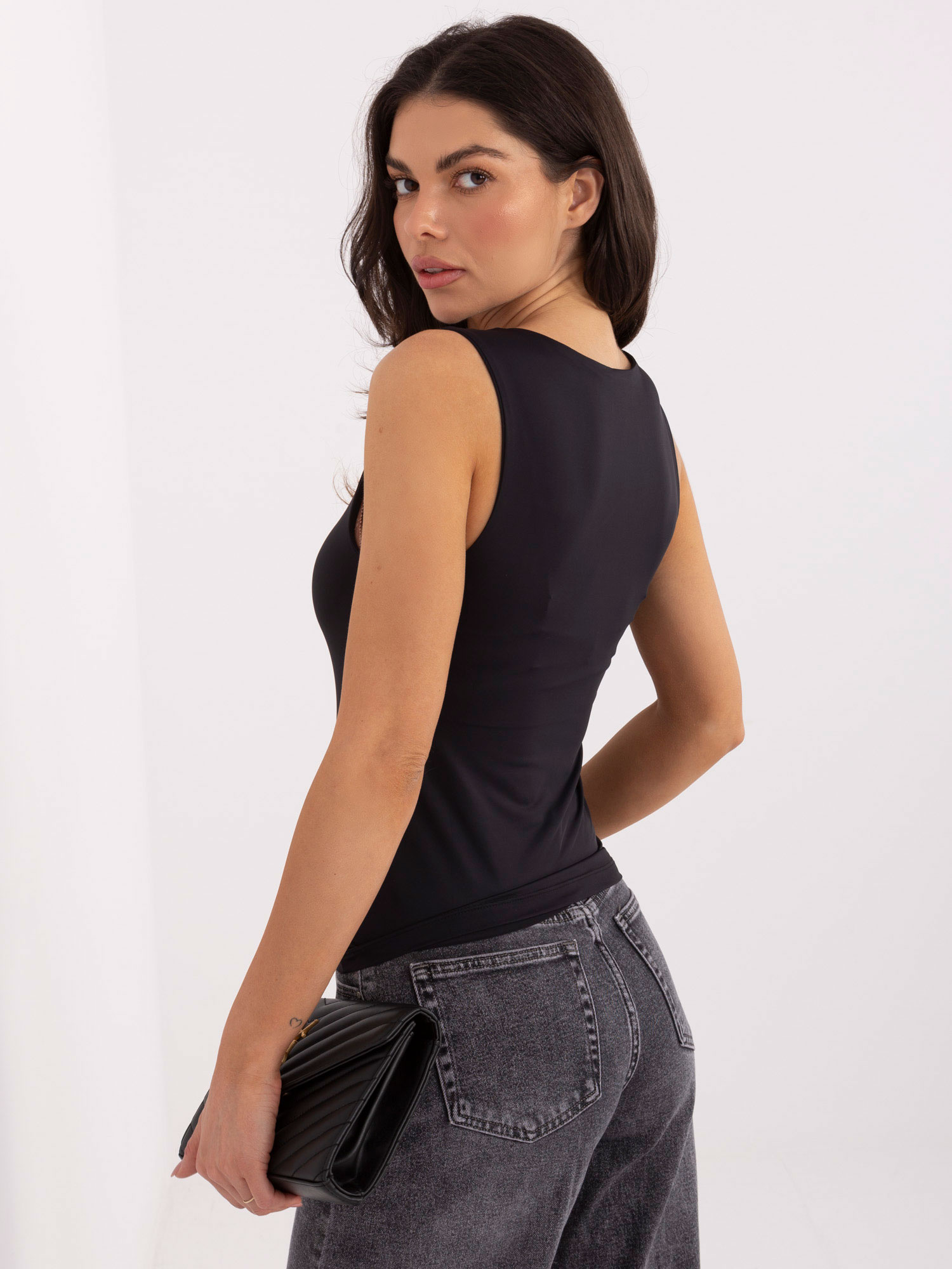 Czarny gładki top basic SUBLEVEL 