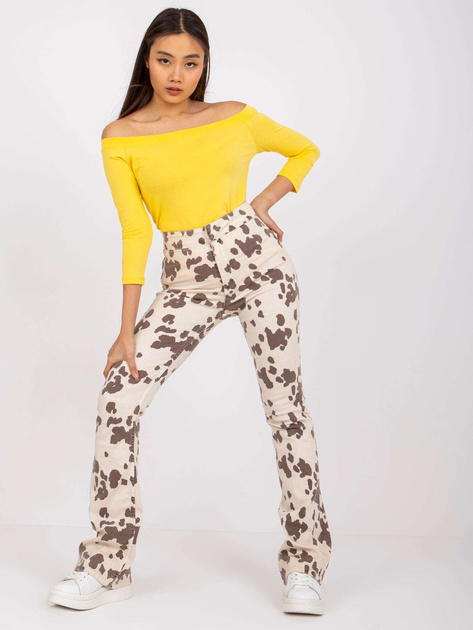 Żółta bluzka basic z bawełny Blink