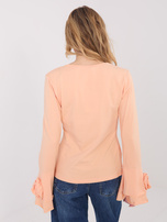 Jasnopomarańczowa bluzka z rękawem typu dzwon