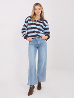 Jasnoniebieska bluza z suwakiem przy dekolcie