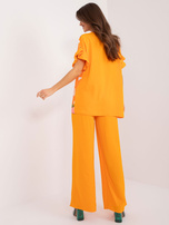 Hurt Pomarańczowy komplet letni z krótkim rękawem