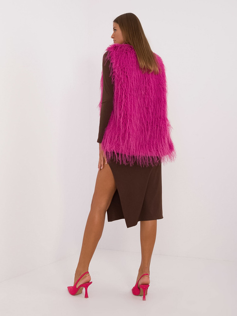 Hurt Fuksjowa kamizelka futrzana zapinana na haftki