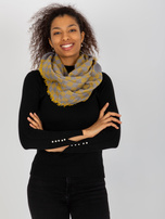 Hurtownia online Szaro-żółty damski komin zimowy z wełną