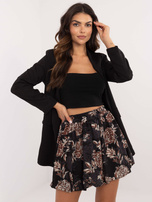 Hurt Czarna mini spódnica w kwiaty