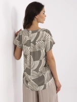 Khaki letnia bluzka z krótkim rękawem SUBLEVEL