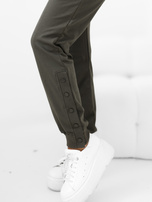 Dark khaki sweatpants with buttons Cindy RUE PARIS 
