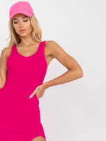 Różowa ołówkowa sukienka z dekoltem w serek OCH BELLA