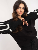 Hurt Czarna bluza bez kaptura o kroju oversize