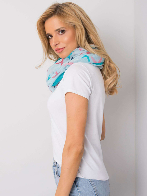 Niebieska chusta z nadrukiem