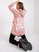 Brudnoróżowa bluza damska z nadrukiem na plecach Sophie 