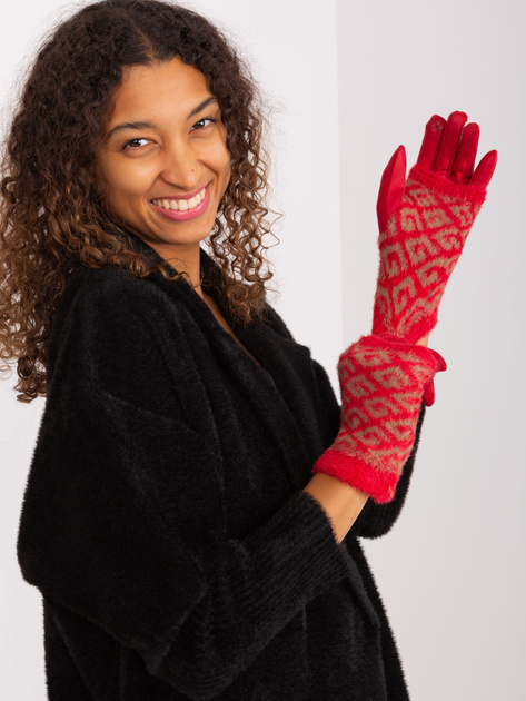 Hurtownia Czerwone dotykowe rękawiczki nakładką