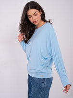 Jasnoniebieska bluzka oversize z modalu