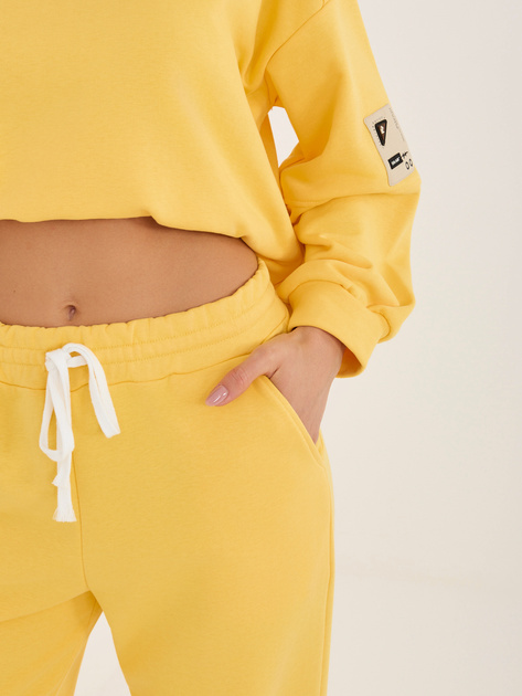 Żółty dwuczęściowy komplet ze spodniami RUE PARIS