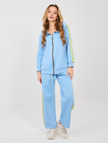 Jasnoniebieska rozpinana bluza z lampasami RUE PARIS
