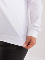 Hurt Biała bluzka plus size z okrągłym dekoltem 
