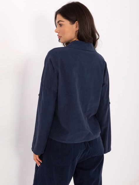 Ciemnoniebieska sztruksowa koszula od kompletu