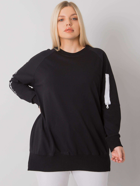 Czarna tunika dresowa plus size Parma