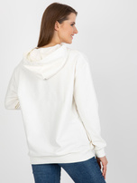 Hurt Ecru oversize bluza z kapturem z misiem i aplikacją 