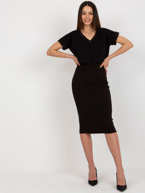 Hurt Czarny komplet basic z krótką bluzką RUE PARIS