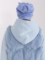 Hurt Niebieska dzianinowa czapka damska