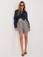 Granatowe wzorzyste szorty z wiskozy SUBLEVEL