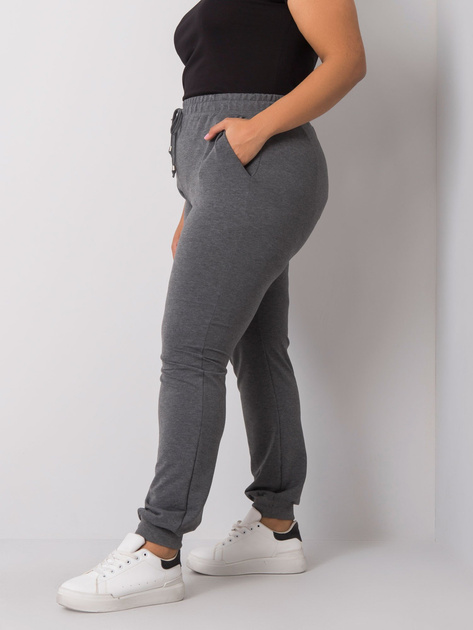 Ciemnoszare melanżowe spodnie dresowe plus size Beatriz