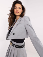 Hurt Szara marynarka damska z zapięciem na guzik