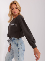 Hurt Khaki krótka bluzka na co dzień ze ścigaczem