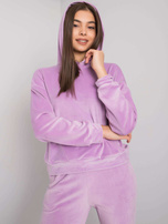 Fioletowy damski komplet z weluru Meriden