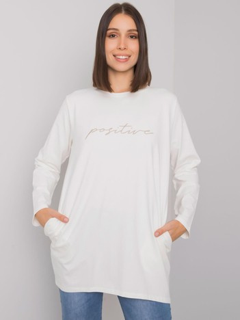 Ecru tunic plus size with Kaylah inscription