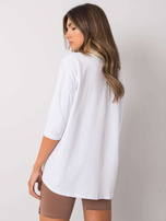 Biała bluzka z napisem Kaylyn