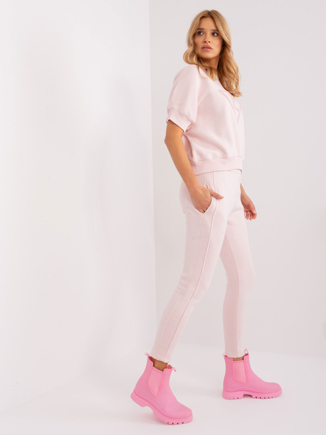 Hurt Jasnoróżowy komplet dresowy z ociepleniem