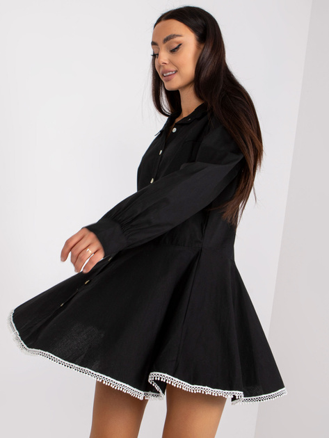 Czarna sukienka szmizjerka mini Adrianna