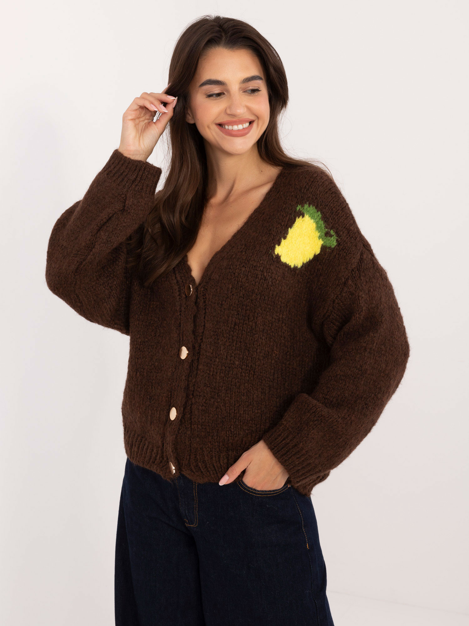 Sweter brązowy